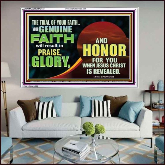 YOUR GENUINE FAITH WILL RESULT IN PRAISE GLORY AND HONOR  Children Room  GWAMAZEMENT12433  