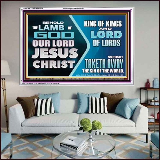 THE LAMB OF GOD OUR LORD JESUS CHRIST  Acrylic Frame Scripture   GWAMAZEMENT12706  