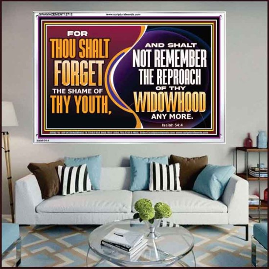 THOU SHALT FORGET THE SHAME OF THY YOUTH  Encouraging Bible Verse Acrylic Frame  GWAMAZEMENT12712  