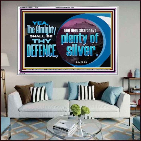 THE ALMIGHTY SHALL BE THY DEFENCE  Religious Art Acrylic Frame  GWAMAZEMENT12979  