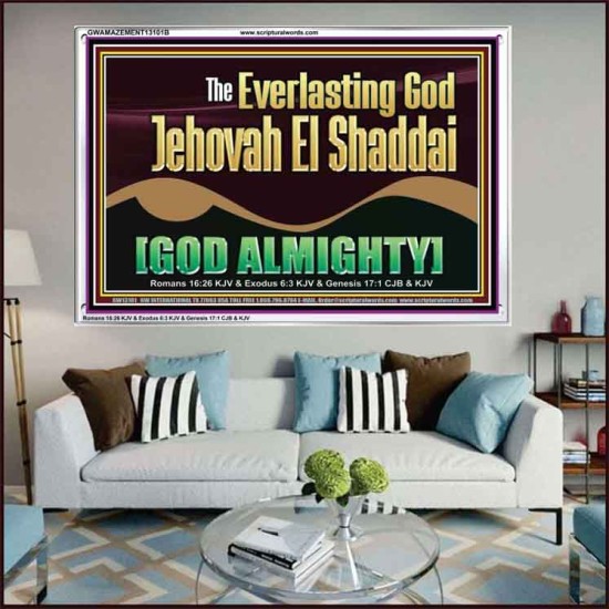 EVERLASTING GOD JEHOVAH EL SHADDAI GOD ALMIGHTY   Scripture Art Portrait  GWAMAZEMENT13101B  