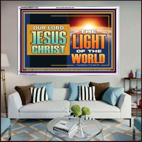 OUR LORD JESUS CHRIST THE LIGHT OF THE WORLD  Bible Verse Wall Art Acrylic Frame  GWAMAZEMENT13122  