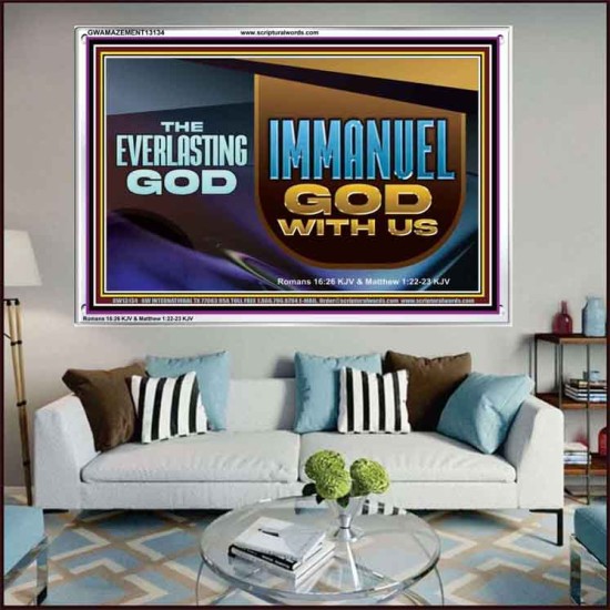 THE EVERLASTING GOD IMMANUEL..GOD WITH US  Contemporary Christian Wall Art Acrylic Frame  GWAMAZEMENT13134  