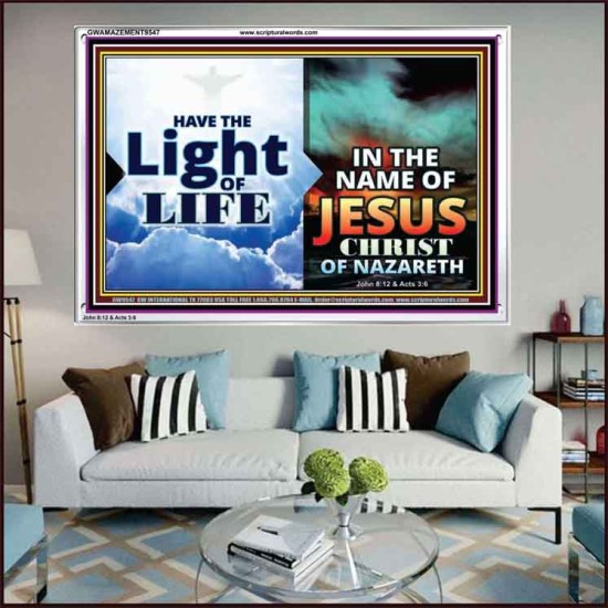 HAVE THE LIGHT OF LIFE  Sanctuary Wall Acrylic Frame  GWAMAZEMENT9547  