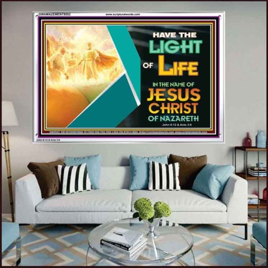 THE LIGHT OF LIFE OUR LORD JESUS CHRIST  Righteous Living Christian Acrylic Frame  GWAMAZEMENT9552  