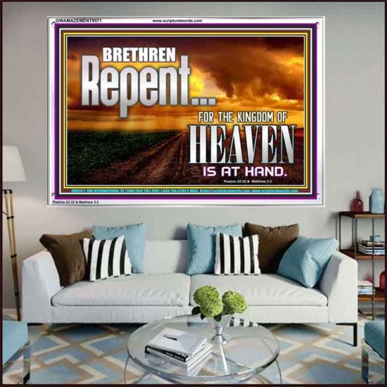 THE KINGDOM OF HEAVEN IS AT HAND  Children Room Acrylic Frame  GWAMAZEMENT9571  