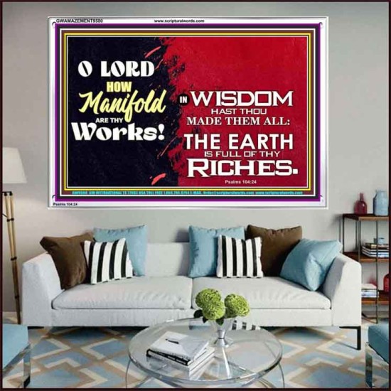 MANY ARE THY WONDERFUL WORKS O LORD  Children Room Acrylic Frame  GWAMAZEMENT9580  