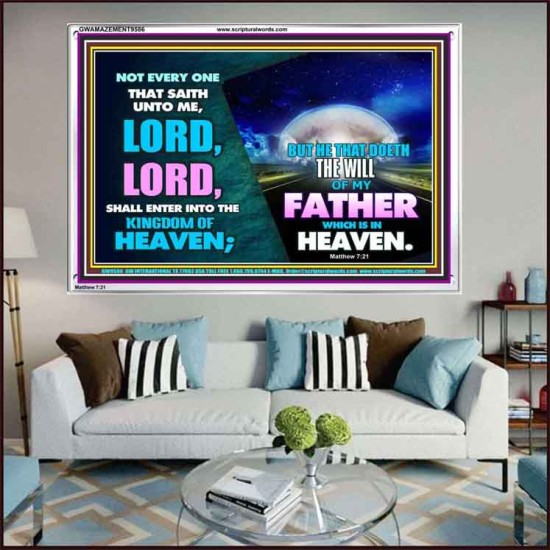 DOING THE WILL OF GOD ONE OF THE KEY TO KINGDOM OF HEAVEN  Righteous Living Christian Acrylic Frame  GWAMAZEMENT9586  