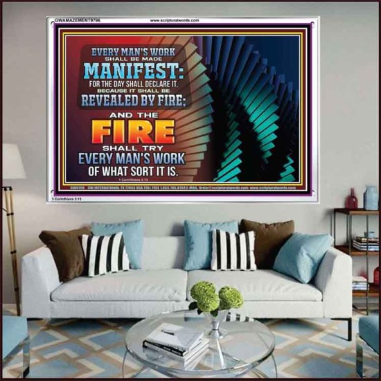 YOUR WORKS SHALL BE TRIED BY FIRE  Modern Art Picture  GWAMAZEMENT9796  