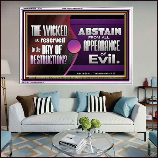 THE WICKED RESERVED FOR DAY OF DESTRUCTION  Acrylic Frame Scripture Décor  GWAMAZEMENT9899  