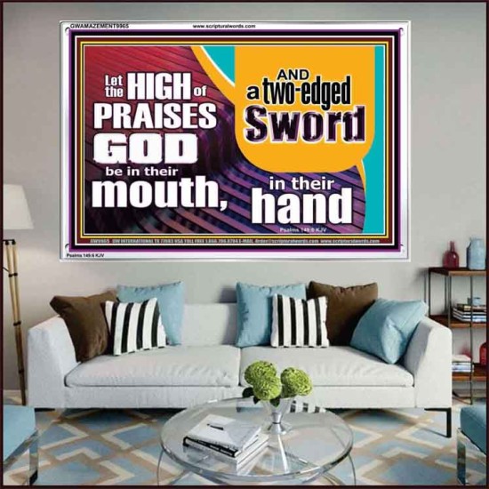 A TWO EDGED SWORD  Contemporary Christian Wall Art Acrylic Frame  GWAMAZEMENT9965  