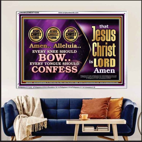 JESUS CHRIST IS LORD EVERY KNEE SHOULD BOW  Custom Wall Scripture Art  GWAMAZEMENT10300  