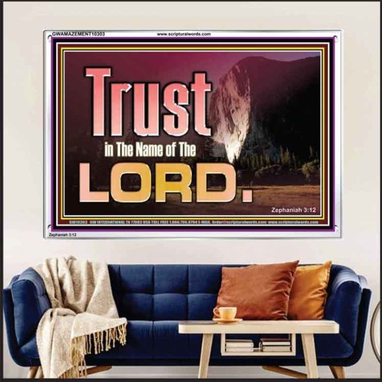 TRUST IN THE NAME OF THE LORD  Unique Scriptural ArtWork  GWAMAZEMENT10303  