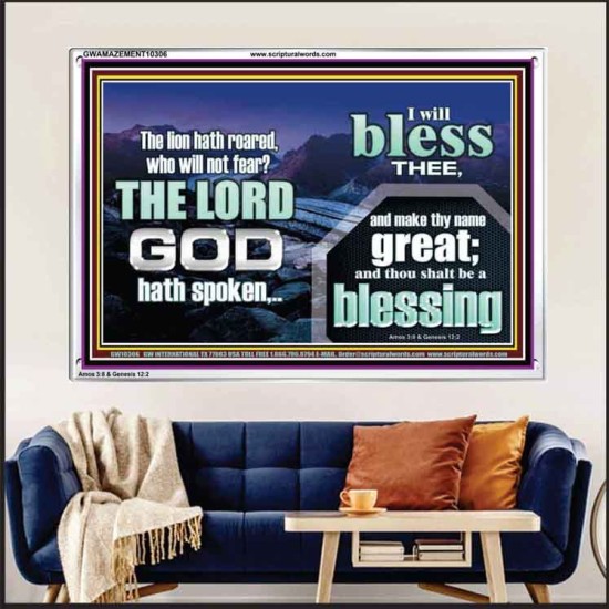 I BLESS THEE AND THOU SHALT BE A BLESSING  Custom Wall Scripture Art  GWAMAZEMENT10306  