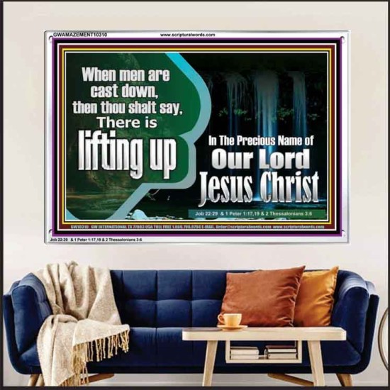 YOU ARE LIFTED UP IN CHRIST JESUS  Custom Christian Artwork Acrylic Frame  GWAMAZEMENT10310  