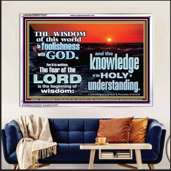 THE FEAR OF THE LORD BEGINNING OF WISDOM  Inspirational Bible Verses Acrylic Frame  GWAMAZEMENT10337  