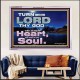 TURN UNTO THE LORD WITH ALL THINE HEART  Unique Scriptural Acrylic Frame  GWAMAZEMENT10372  