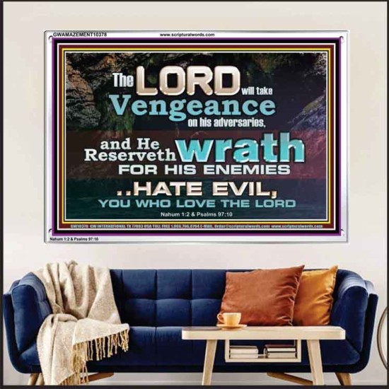 HATE EVIL YOU WHO LOVE THE LORD  Children Room Wall Acrylic Frame  GWAMAZEMENT10378  