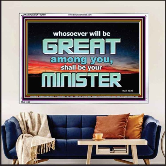 HUMILITY AND SERVICE BEFORE GREATNESS  Encouraging Bible Verse Acrylic Frame  GWAMAZEMENT10459  