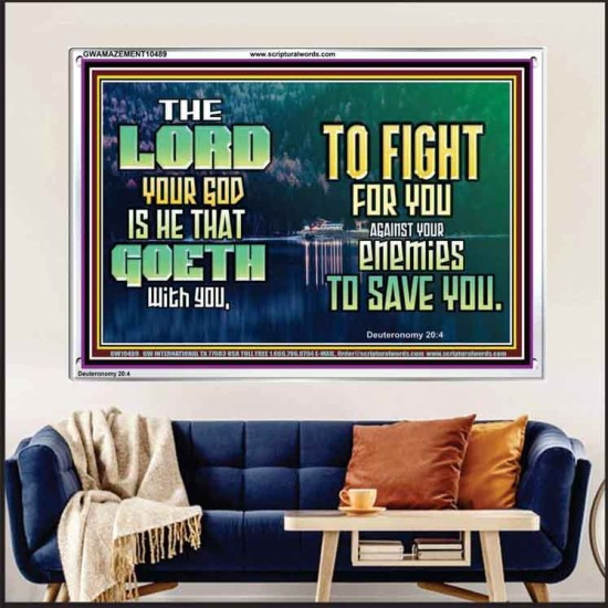 THE LORD IS WITH YOU TO SAVE YOU  Christian Wall Décor  GWAMAZEMENT10489  