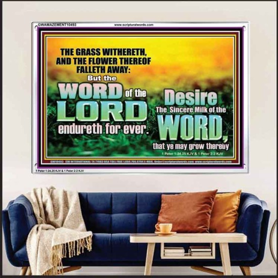 THE WORD OF THE LORD ENDURETH FOR EVER  Christian Wall Décor Acrylic Frame  GWAMAZEMENT10493  
