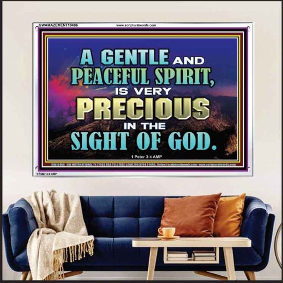 GENTLE AND PEACEFUL SPIRIT VERY PRECIOUS IN GOD SIGHT  Bible Verses to Encourage  Acrylic Frame  GWAMAZEMENT10496  