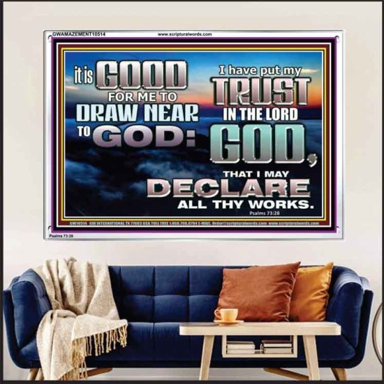 DRAW NEARER TO THE LIVING GOD  Bible Verses Acrylic Frame  GWAMAZEMENT10514  