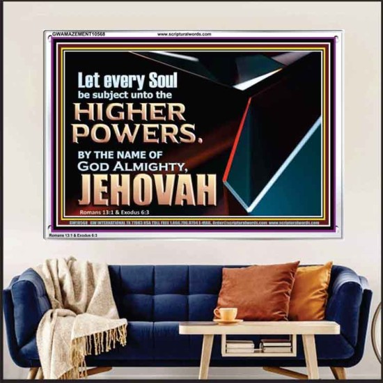 JEHOVAH ALMIGHTY THE GREATEST POWER  Contemporary Christian Wall Art Acrylic Frame  GWAMAZEMENT10568  