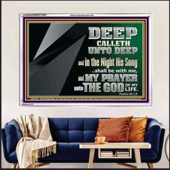 DEEP CALLETH UNTO DEEP  Modern Wall Art  GWAMAZEMENT10591  