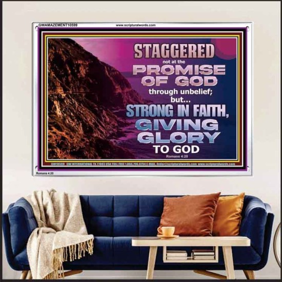 STAGGERED NOT AT THE PROMISE OF GOD  Custom Wall Art  GWAMAZEMENT10599  