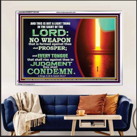 CONDEMN EVERY TONGUE THAT RISES AGAINST YOU IN JUDGEMENT  Custom Inspiration Scriptural Art Acrylic Frame  GWAMAZEMENT10616B  