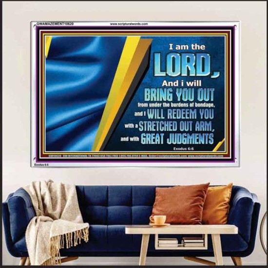 I WILL REDEEM YOU WITH A STRETCHED OUT ARM  New Wall Décor  GWAMAZEMENT10620  