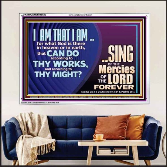 I AM THAT I AM GREAT AND MIGHTY GOD  Bible Verse for Home Acrylic Frame  GWAMAZEMENT10625  