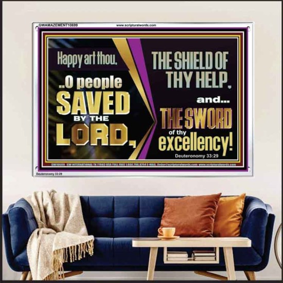 O PEOPLE SAVED BY THE LORD  Children Room Wall Acrylic Frame  GWAMAZEMENT10699  