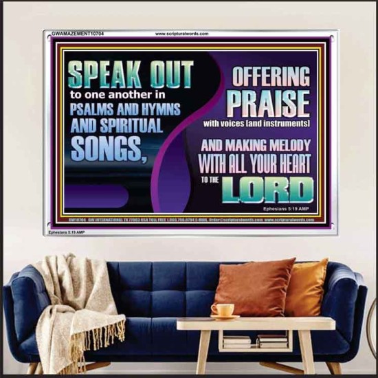 MAKE MELODY TO THE LORD WITH ALL YOUR HEART  Ultimate Power Acrylic Frame  GWAMAZEMENT10704  