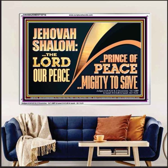 JEHOVAHSHALOM THE LORD OUR PEACE PRINCE OF PEACE  Church Acrylic Frame  GWAMAZEMENT10716  