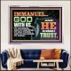 IMMANUEL..GOD WITH US OUR GOODNESS FORTRESS HIGH TOWER DELIVERER AND SHIELD  Christian Quote Acrylic Frame  GWAMAZEMENT10755  