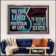 THE FEAR OF THE LORD IS A FOUNTAIN OF LIFE TO DEPART FROM THE SNARES OF DEATH  Scriptural Portrait Acrylic Frame  GWAMAZEMENT10770  