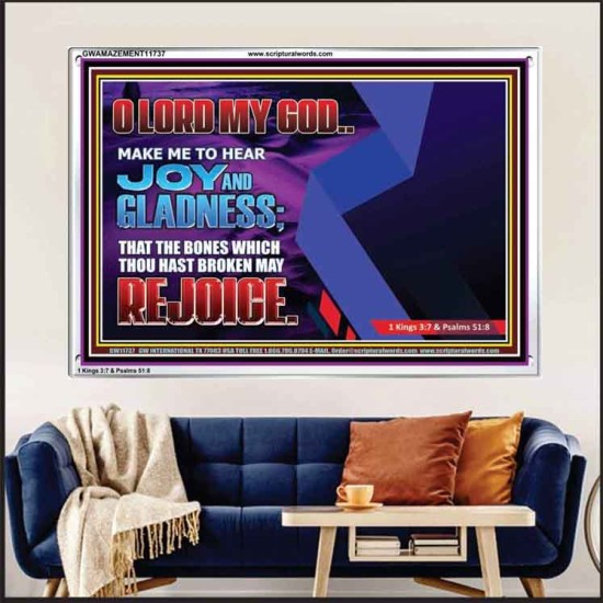 MAKE ME TO HEAR JOY AND GLADNESS  Bible Verse Acrylic Frame  GWAMAZEMENT11737  