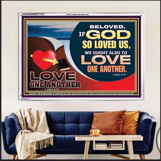 LOVE ONE ANOTHER  Custom Contemporary Christian Wall Art  GWAMAZEMENT12129  