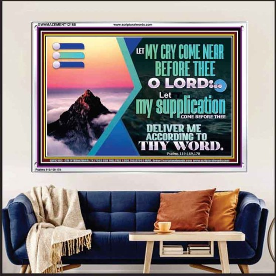 LET MY CRY COME NEAR BEFORE THEE O LORD  Inspirational Bible Verse Acrylic Frame  GWAMAZEMENT12165  