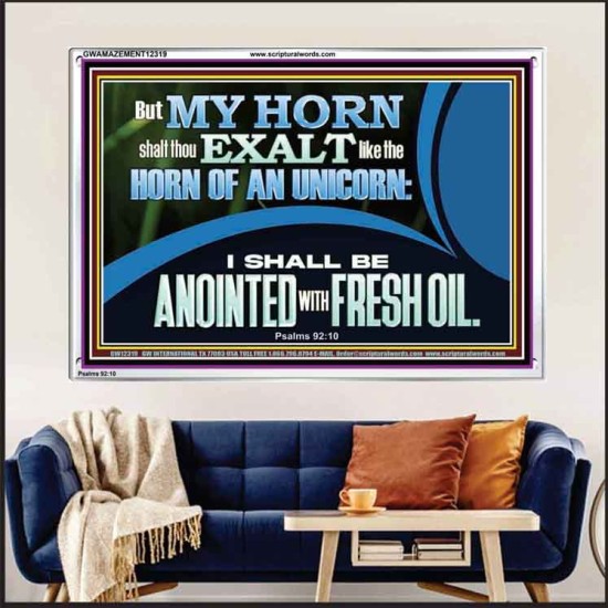 MY HORN SHALT THOU EXALT LIKE THE HORN OF AN UNICORN  Sanctuary Wall Acrylic Frame  GWAMAZEMENT12319  