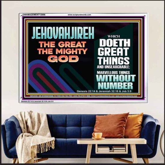 JEHOVAH JIREH GREAT AND MIGHTY GOD  Scriptures Décor Wall Art  GWAMAZEMENT12696  