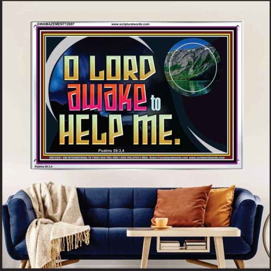 O LORD AWAKE TO HELP ME  Scriptures Décor Wall Art  GWAMAZEMENT12697  