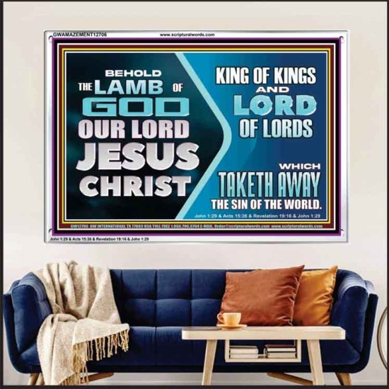 THE LAMB OF GOD OUR LORD JESUS CHRIST  Acrylic Frame Scripture   GWAMAZEMENT12706  