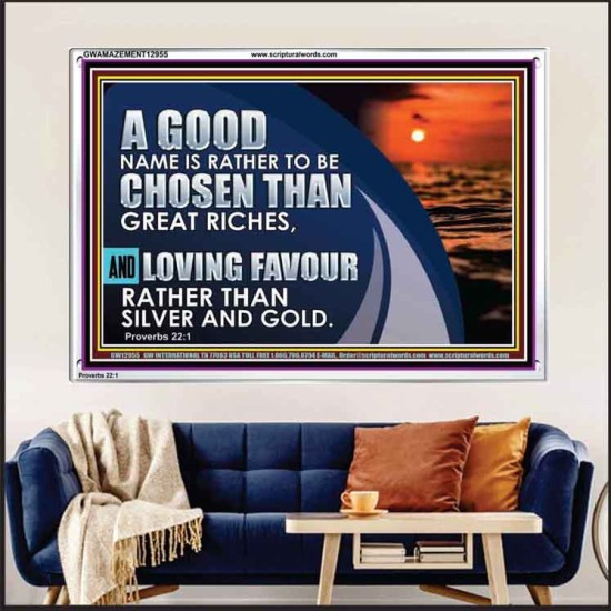 LOVING FAVOUR RATHER THAN SILVER AND GOLD  Christian Wall Décor  GWAMAZEMENT12955  