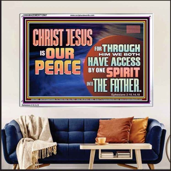 CHRIST JESUS IS OUR PEACE  Christian Paintings Acrylic Frame  GWAMAZEMENT12967  