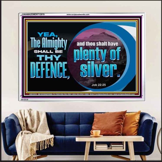 THE ALMIGHTY SHALL BE THY DEFENCE  Religious Art Acrylic Frame  GWAMAZEMENT12979  