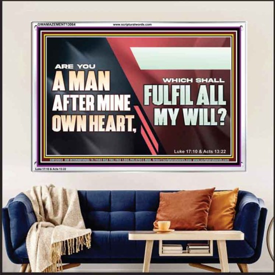 ARE YOU A MAN AFTER MINE OWN HEART  Children Room Wall Acrylic Frame  GWAMAZEMENT13064  