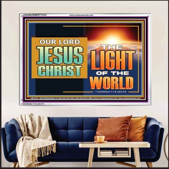 OUR LORD JESUS CHRIST THE LIGHT OF THE WORLD  Bible Verse Wall Art Acrylic Frame  GWAMAZEMENT13122  